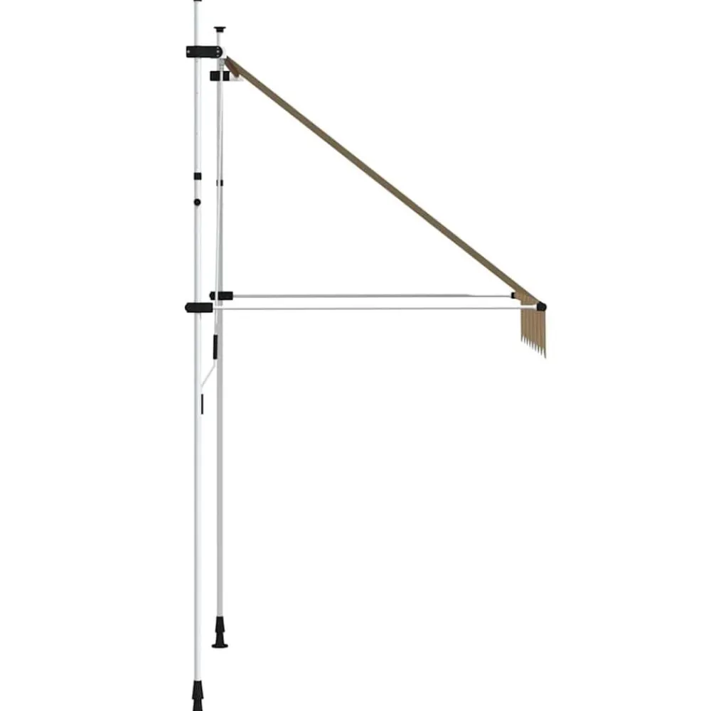 vidaXL Jardín-Toldo manual retráctil 150 cm rayas