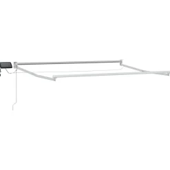 vidaXL Jardín-Toldo manual retráctil con LEDs Beige 3,5 x 2,5 m