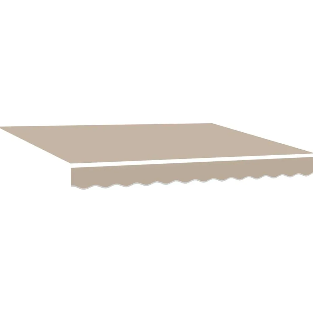 vidaXL Jardín-Toldo manual retráctil con LEDs Beige 3,5 x 2,5 m