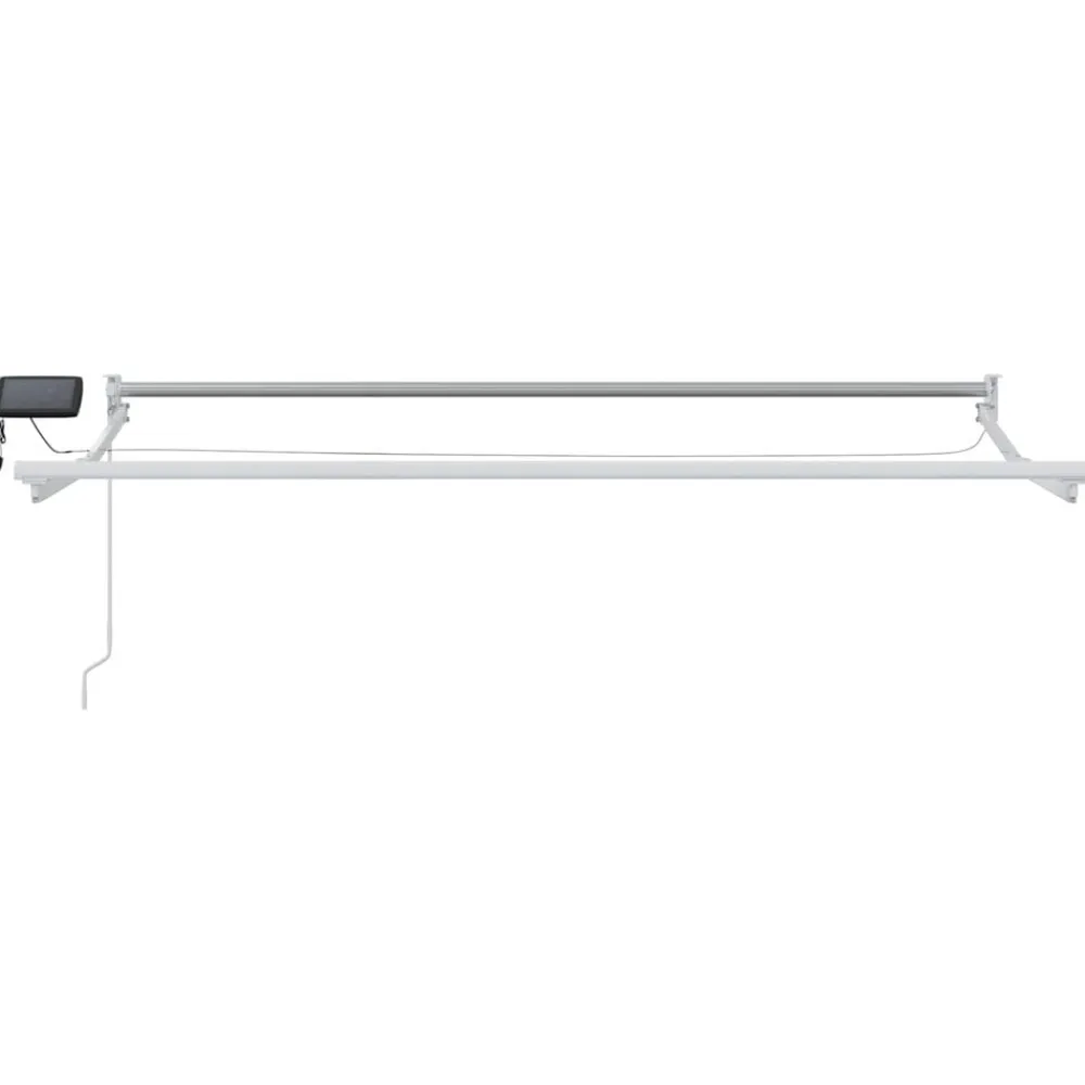 vidaXL Jardín-Toldo manual retráctil con LEDs Beige 3,5 x 2,5 m