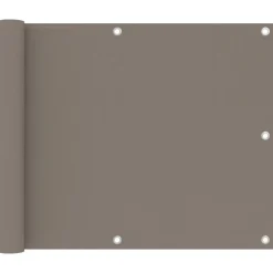 vidaXL Jardín-Toldo para balcón de tela Oxford gris taupe 75x300 cm