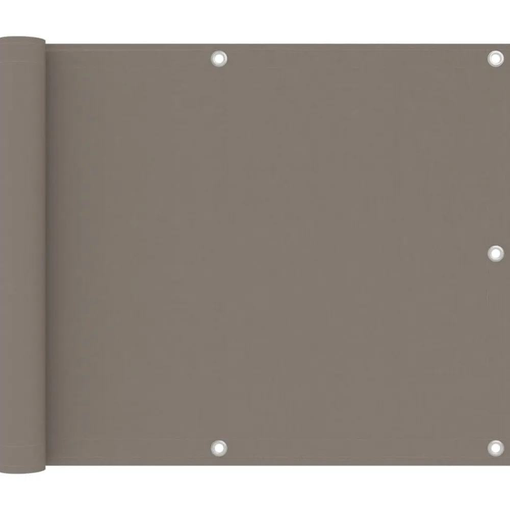 vidaXL Jardín-Toldo para balcón de tela Oxford gris taupe 75x300 cm