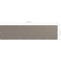 vidaXL Jardín-Toldo para balcón de tela Oxford gris taupe 75x300 cm