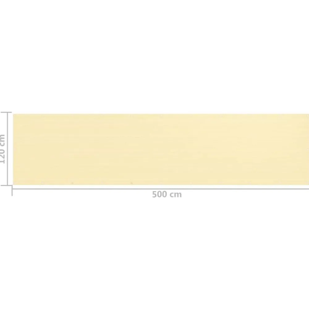 vidaXL Toldo para balcón HDPE 120x500 cm Beige
