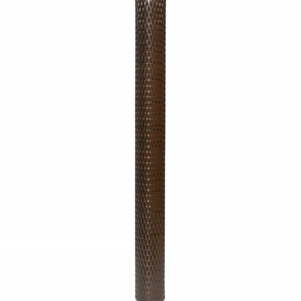 vidaXL Toldo para balcón ratán sintético marrón y negro 300x80 cm Marrón y negro Best