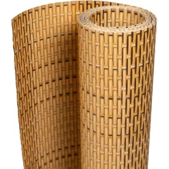 vidaXL Vallas De Jardín-Toldo para balcón ratán sintético marrón claro 300x80 cm