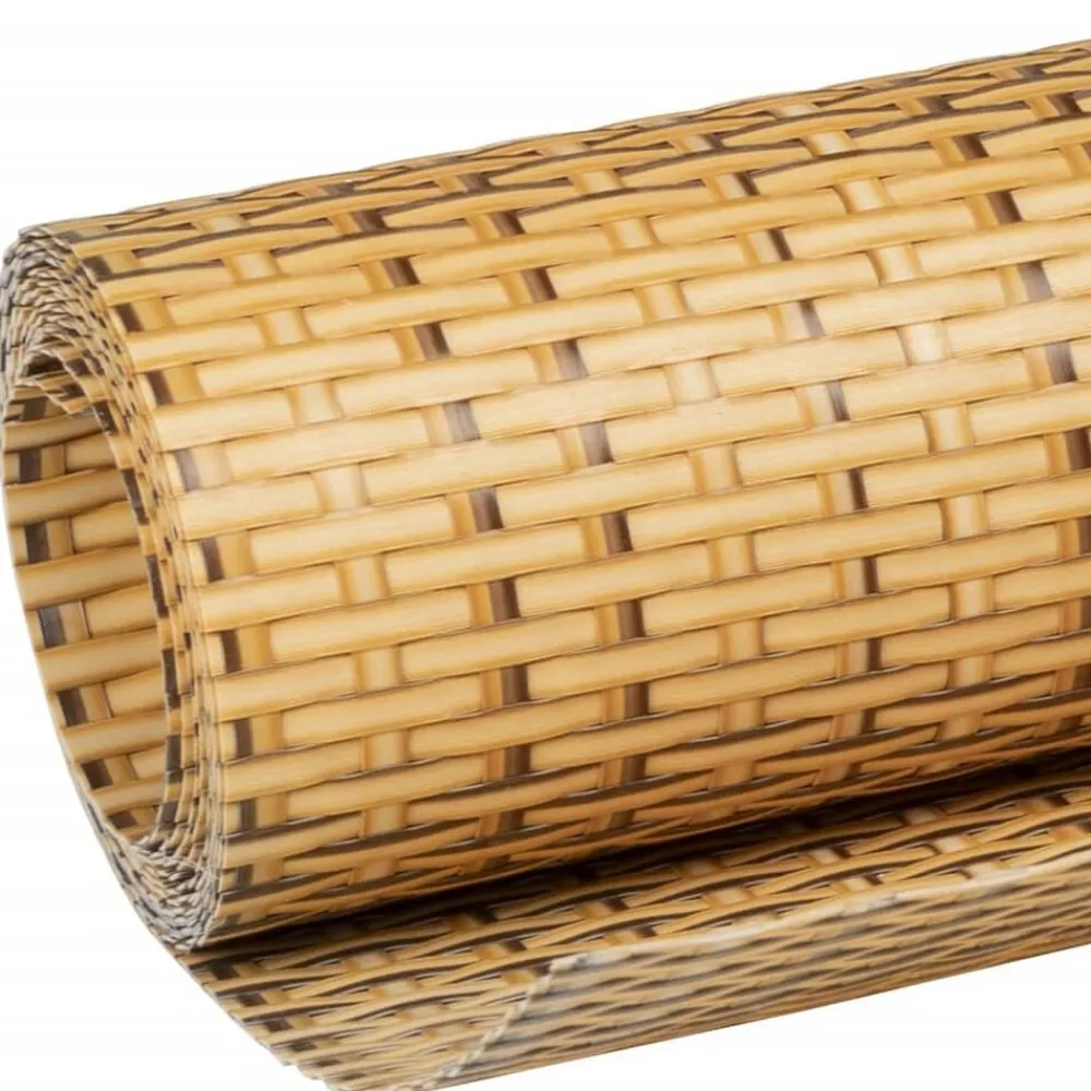 vidaXL Vallas De Jardín-Toldo para balcón ratán sintético marrón claro 300x80 cm