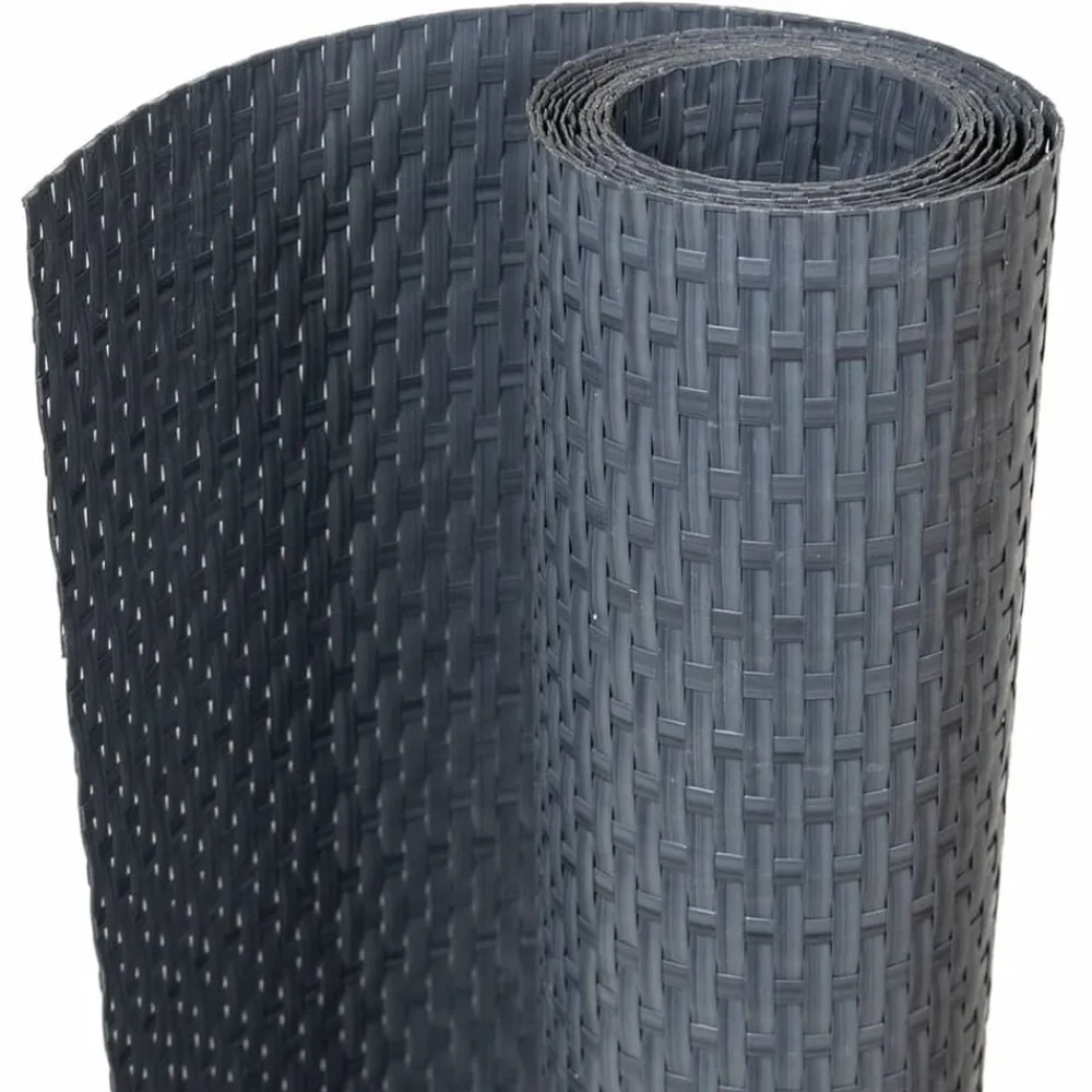 vidaXL Toldo para balcón ratán sintético gris 300x80 cm Antracita Hot