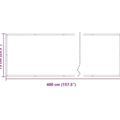 vidaXL Toldo para balcón tela oxford 75x400 cm gris Antracita Clearance