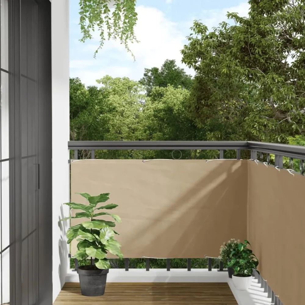 vidaXL Toldo para balcón tela oxford 75x400 cm Beige