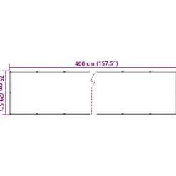 vidaXL Toldo para balcón tela oxford 75x400 cm Beige