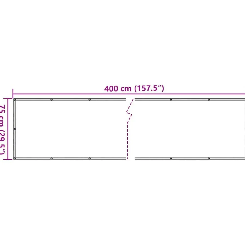 vidaXL Toldo para balcón tela oxford 75x400 cm Beige