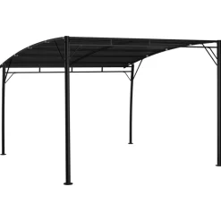 vidaXL Jardín-Toldo parasol de jardín gris 3x3x2,55 m