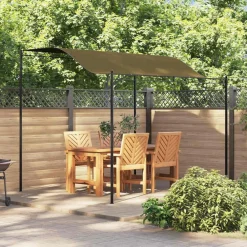 vidaXL Jardín-Toldo parasol gris taupe 3x2,4 cm 180 g/m²