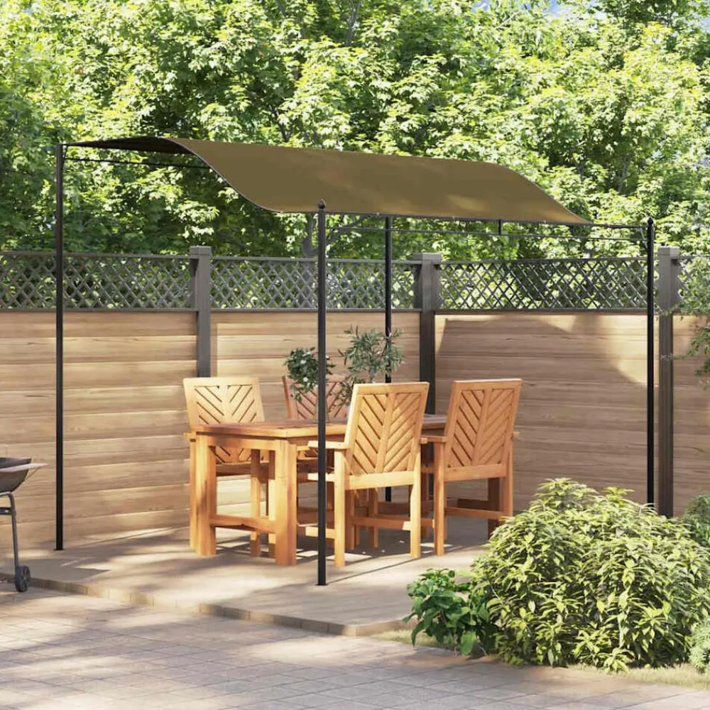 vidaXL Jardín-Toldo parasol gris taupe 3x2,4 cm 180 g/m²