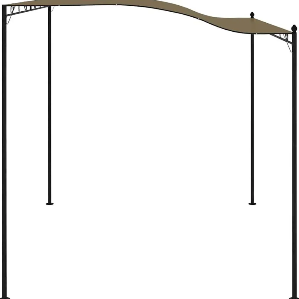 vidaXL Jardín-Toldo parasol gris taupe 3x2,4 cm 180 g/m²