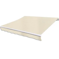vidaXL Toldo plegable de operación manual 300 cm Crema Sale