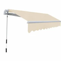 vidaXL Toldo plegable de operación manual 300 cm Crema Sale