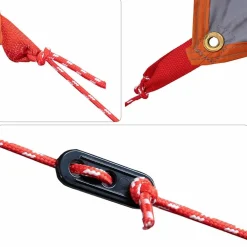 vidaXL Toldo resistente al agua con techo Gris y naranja Outlet