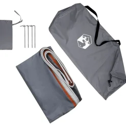 vidaXL Toldo resistente al agua con techo Gris y naranja Outlet