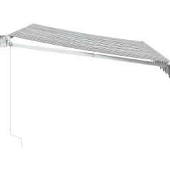 vidaXL Toldo retráctil aluminio y tela gris antracita y blanco 3x2,5 m Antracita y (estructura blanca) Outlet