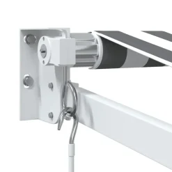 vidaXL Toldo retráctil aluminio y tela gris antracita y blanco 3x2,5 m Antracita y (estructura blanca) Outlet