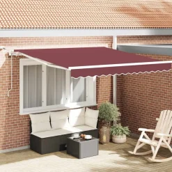 vidaXL Jardín-Toldo retráctil automático con luces LED 300x250 cm