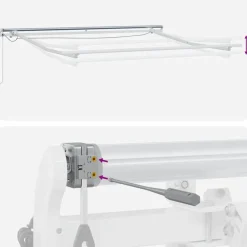 vidaXL Jardín-Toldo retráctil automático con luces LED 300x250 cm