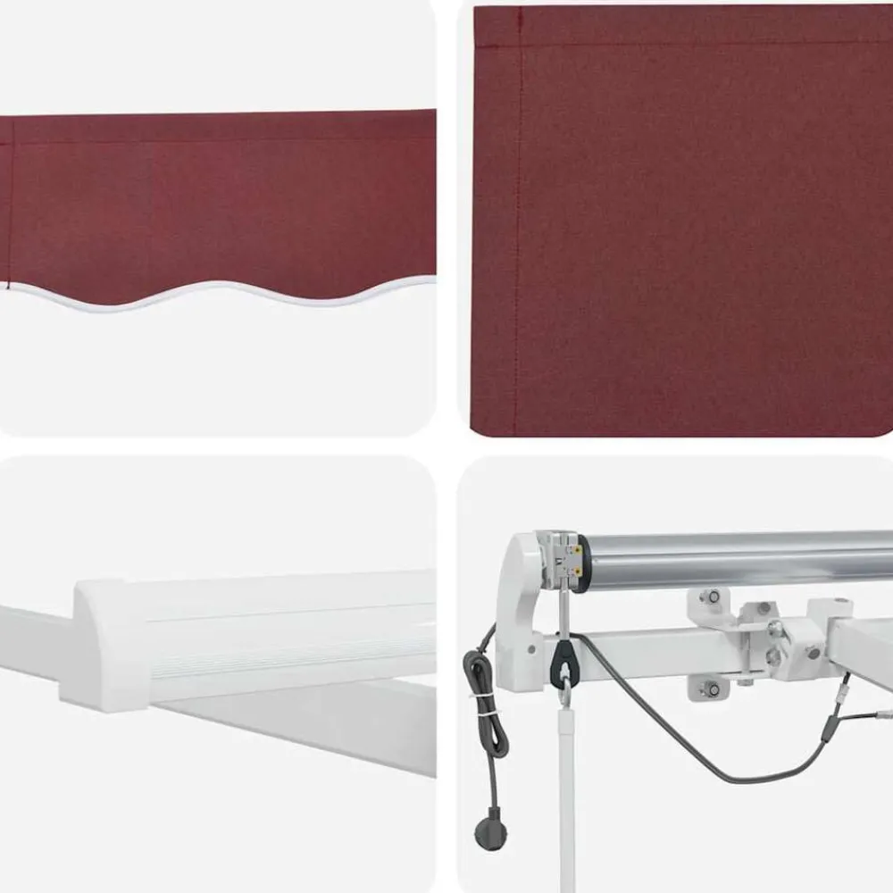 vidaXL Jardín-Toldo retráctil automático con luces LED 300x250 cm