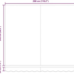 vidaXL Jardín-Toldo retráctil automático con luces LED 300x250 cm