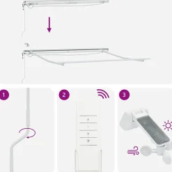 vidaXL Jardín-Toldo retráctil automático con luces LED 300x250 cm