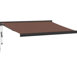 vidaXL Jardín-Toldo retráctil automático burdeos 300x250 cm