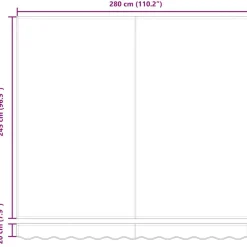 vidaXL Jardín-Toldo retráctil automático burdeos 300x250 cm