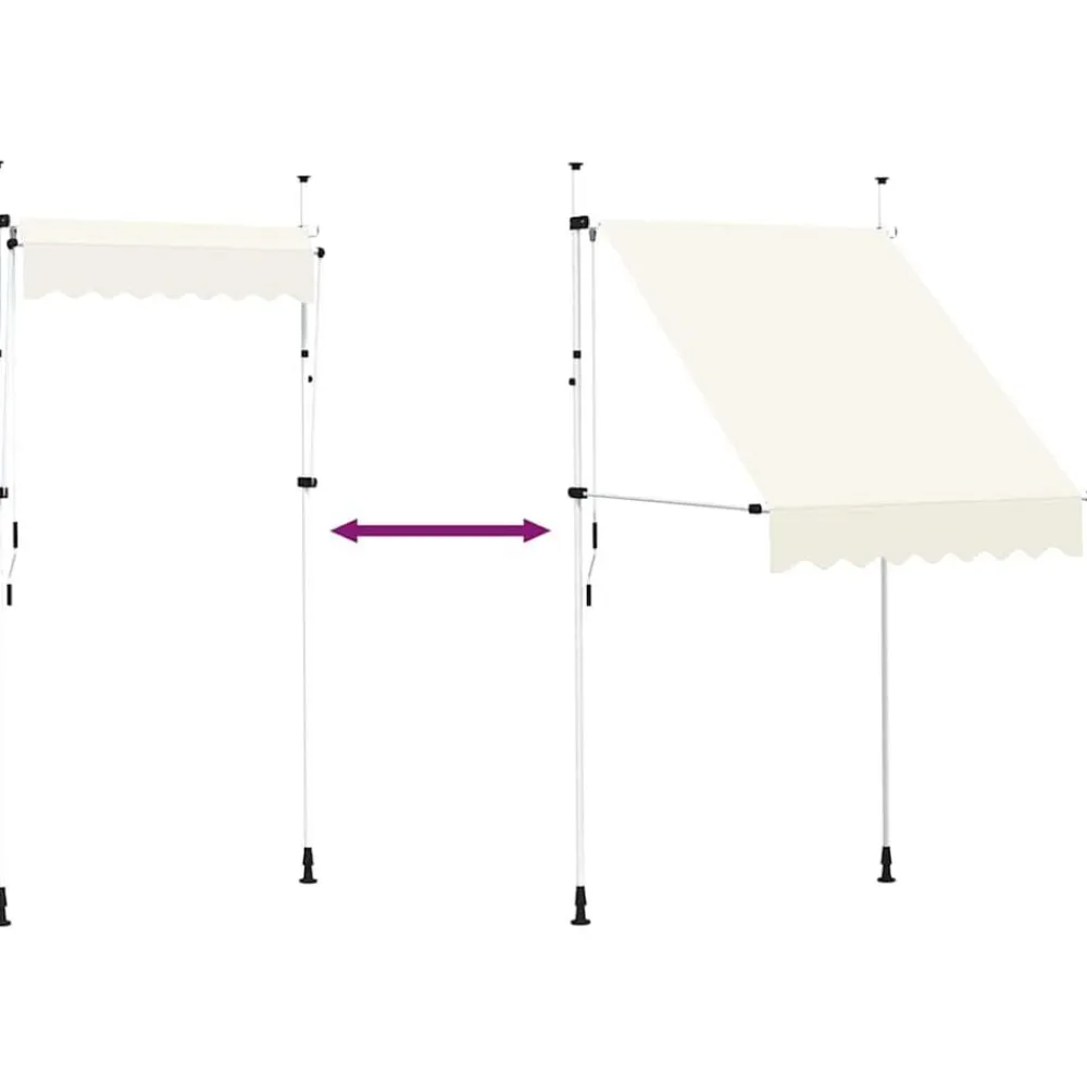 vidaXL Jardín-Toldo retráctil de operación manual 150 cm