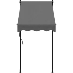 vidaXL Jardín-Toldo retráctil de tela y acero gris 100x150 cm
