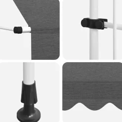 vidaXL Jardín-Toldo retráctil de funcionamiento manual 150 cm