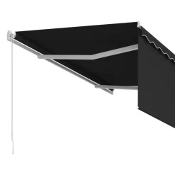 vidaXL Toldo retráctil manual con persiana gris 3x2,5 m Antracita Hot