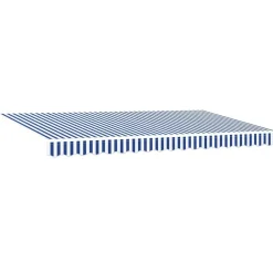vidaXL Toldo Retráctil Rayado Azul 350 x 200 cm tela