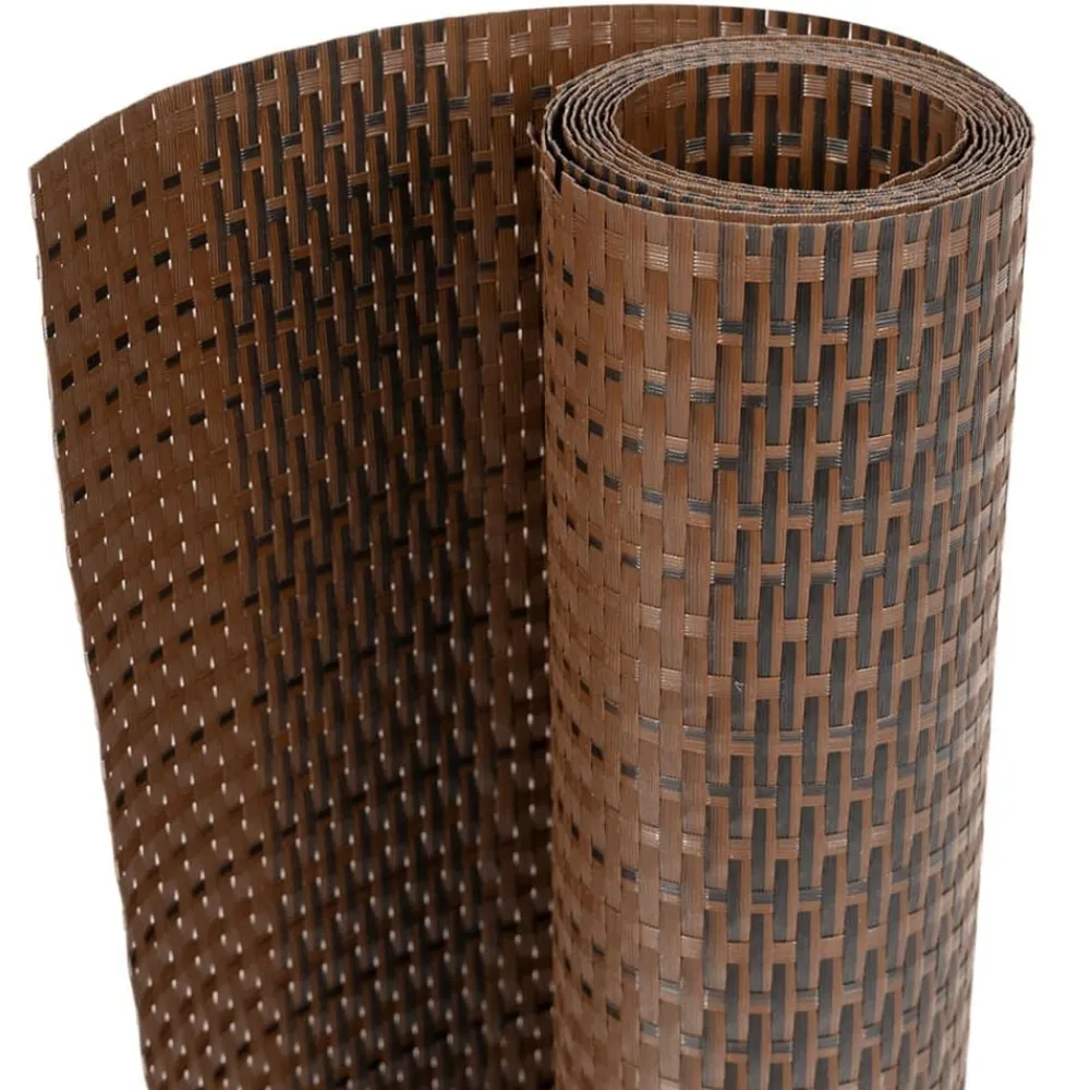 vidaXL Vallas De Jardín-Toldos de balcón 10 uds ratán sintético marrón negro 255x19 cm