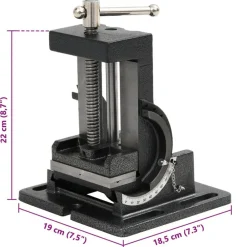 vidaXL Tornillo de banco inclinable manual 110 mm New