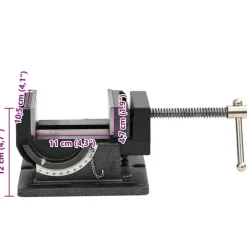 vidaXL Tornillo de banco inclinable manual 110 mm New