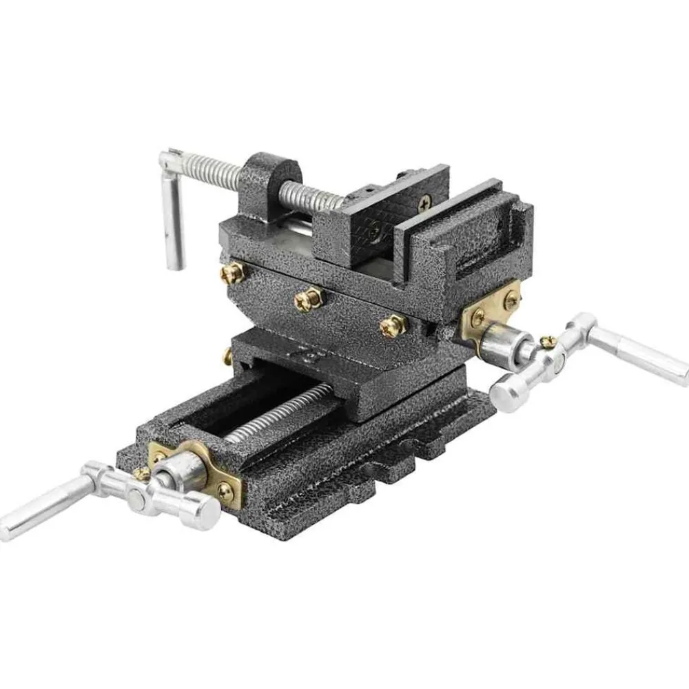 vidaXL Tornillo de banco manual carro transversal 70 mm Clearance