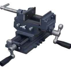 vidaXL Tornillo de banco manual carro transversal 70 mm Clearance