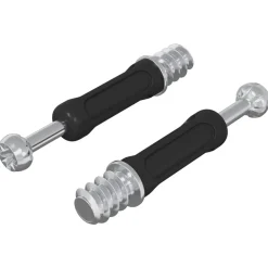 vidaXL Tornillo de Cerradura de Cajón 2 pcs Plata y Negro M6 x 40 mm