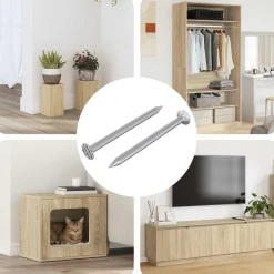 vidaXL Tornillos Confirmat 2 pcs Plateado Ø5 x 40 mm Metal Sale
