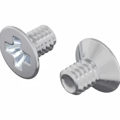 vidaXL Accesorios De Bricolaje-Tornillos de Cabeza Avellanada 2 pcs Plateado M4 x 6 mm Acero