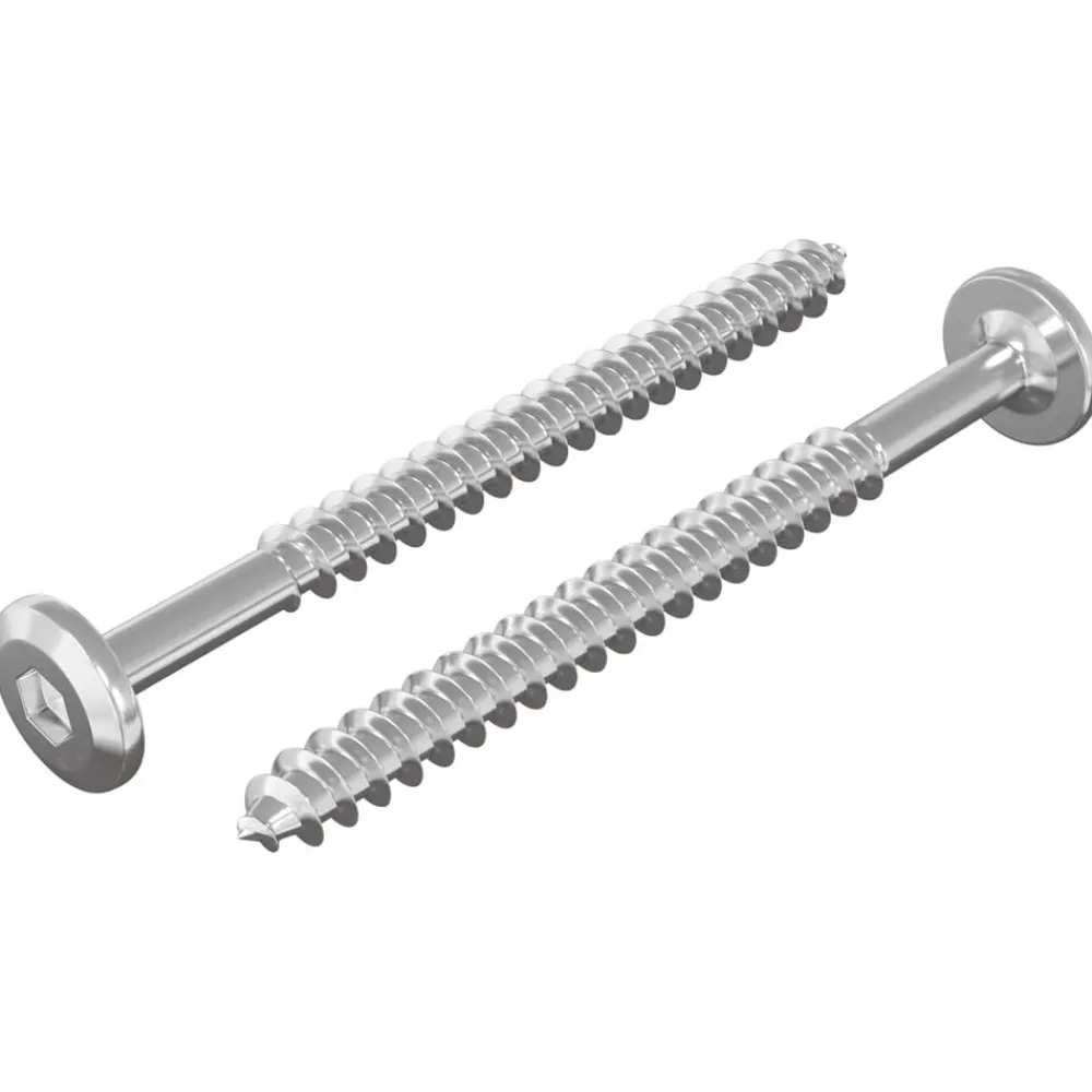 vidaXL Tornillos de Madera 2 pcs Plateado M6 x 70 mm Acero Discount