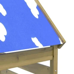 vidaXL Torre de Juego Marrón Madera Sólida Impregnada Sale