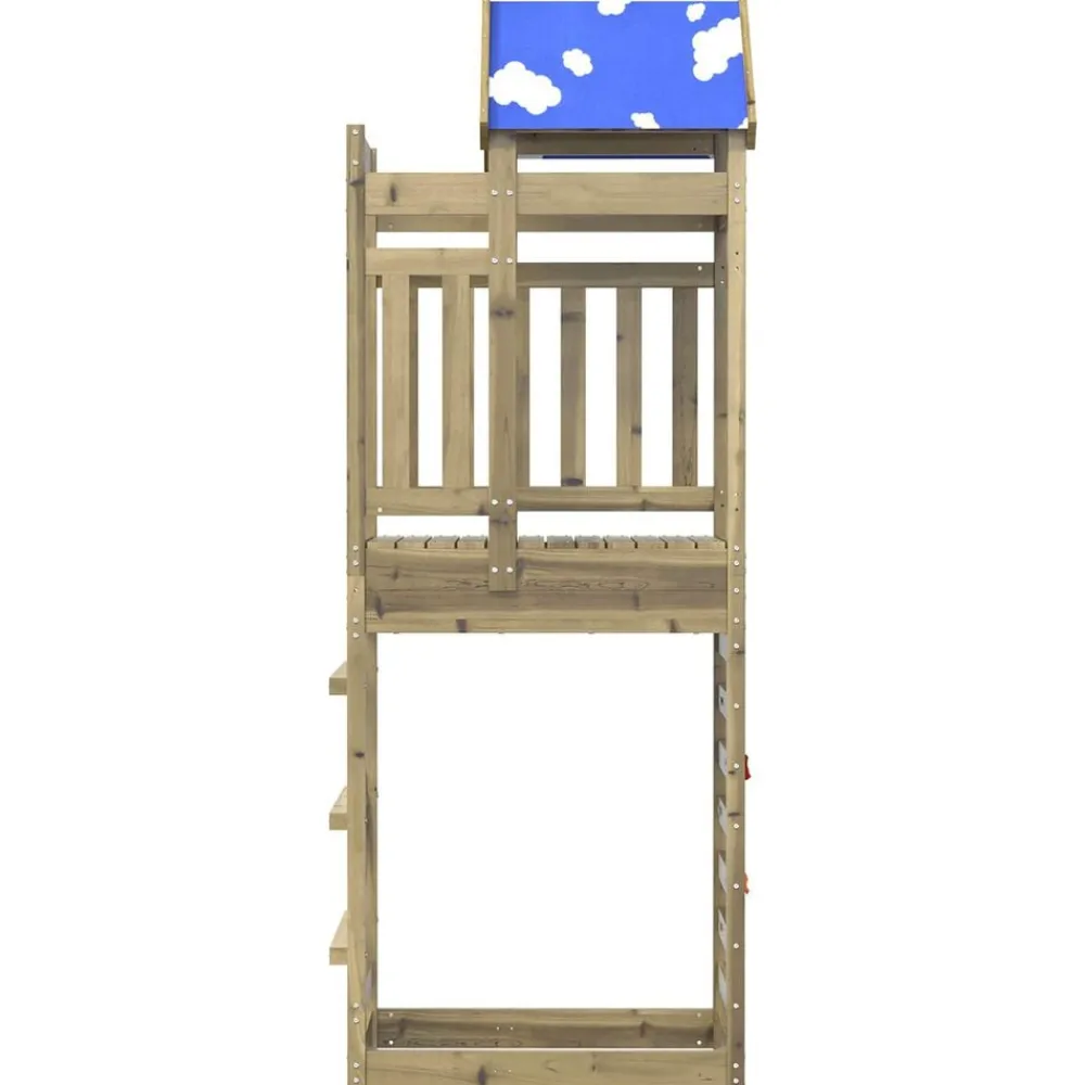 vidaXL Torre de Juego Marrón Madera Sólida Impregnada