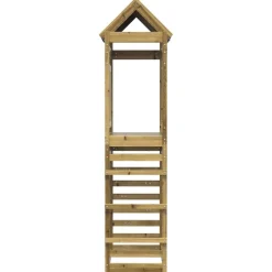 vidaXL Torre de Juego Marrón Madera Sólida Impregnada